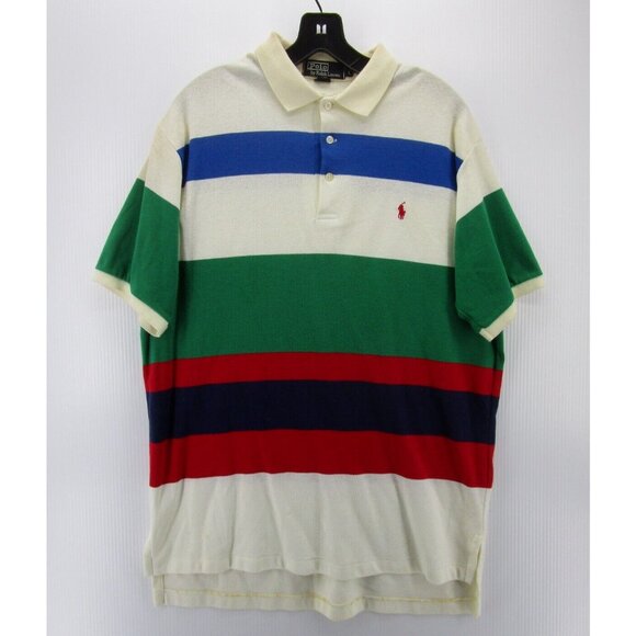 Polo Ralph Lauren Other - VINTAGE Ralph Lauren Polo Shirt Large White 90s Pullover Golf Pony *